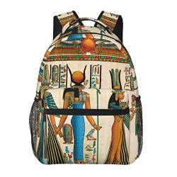 ASEELO Damen im alten Ägypten Rucksack Kinder Rucksack Laptop Taschen Colleg Rucksäcke modisch und niedlich 39,9 x 29 x 19,8 cm, Schwarz, EinheitsgröÃŸe von ASEELO