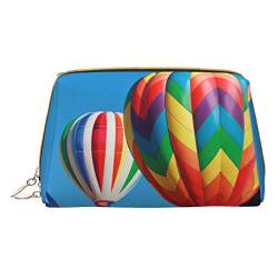 ASEELO Heißluftballons Kosmetiktasche Make-up-Tasche Reise Kosmetiktasche für Frauen leicht zu tragen, Weiss/opulenter Garten, Einheitsgröße von ASEELO