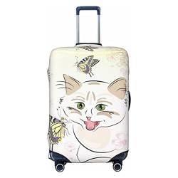 ASEELO Katzen-Koffer-Abdeckung, Reisegepäck-Abdeckung, Koffer-Schutz, passend für 45,7 - 81,3 cm Gepäck, Schwarz, Large von ASEELO