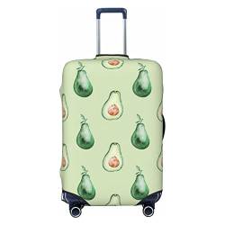 ASEELO Kofferhülle mit Avocado-Muster, Reisegepäckabdeckung für 45,7 - 81,3 cm Gepäck, Schwarz, Medium von ASEELO