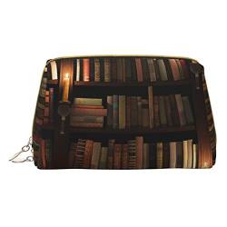 ASEELO Kosmetiktasche für Bücherzimmer, Bibliothek, Make-up-Tasche, Reise-Kosmetikpakete für Frauen, leicht zu tragen, Weiss/opulenter Garten, Einheitsgröße von ASEELO