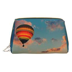 ASEELO Kosmetiktasche mit Heißluftballon, Sonnenuntergang, Make-up-Tasche, Reise-Kosmetiktasche für Frauen, leicht zu tragen, Weiss/opulenter Garten, Einheitsgröße von ASEELO