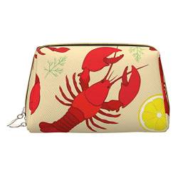 ASEELO Kosmetiktasche mit Hummer und Krabben, leicht zu tragen, Weiss/opulenter Garten, Einheitsgröße von ASEELO