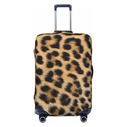 ASEELO Rauer Leoparden-Druck, Kofferabdeckung, passend für 45,7 - 81,3 cm Gepäck, Schwarz, Large von ASEELO