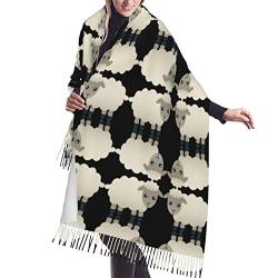 Schwarz Gold Marmor Druck Damen Herbst Winter Schal Klassisch Warm Weich Chunky Große Decke Wrap Schal Schals, Schaf, Einheitsgröße von ASEELO