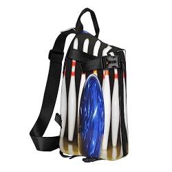 Sling Backpack Chest Bag Colorful Tie Dye Anti Theft Crossbody Shoulder Pack Daypack Outdoor Sport Travel Hiking for Men Women, Bowling, Crossbody Backpack von ASEELO