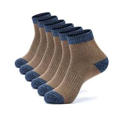 ASGJKAM Sportsocken Herren Quarter Socken Laufsocken Herren 6 Paar(39-42, Khaki) von ASGJKAM