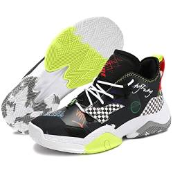 ASHION Basketball Schuhe Herren Sneakers Anti-Skid Atmungsaktiv Outdoor Sportschuhe(B Schwarz,40EU) von ASHION