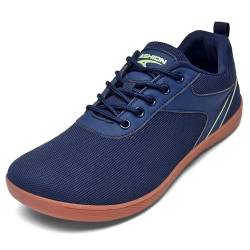 ASHION Unisex Barfußschuhe Damen Herren Barfussschuhe Breite Schuhe Walkingschuhe Traillaufschuhe Straßenlaufschuhe,A Dark Blau 44 EU von ASHION