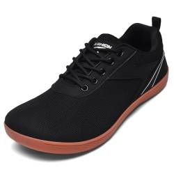 ASHION Unisex Barfußschuhe Damen Herren Barfussschuhe Breite Schuhe Walkingschuhe Traillaufschuhe Straßenlaufschuhe,A Schwarz Braun38 EU von ASHION