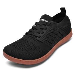 ASHION Unisex Barfußschuhe Damen Traillaufschuhe Herren Barfussschuhe Breite Schuhe WalkingschuheStraßenlaufschuhe,Schwarz Braun42 EU von ASHION