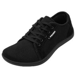 ASHION Unisex Herren Barfußschuhe Minimalistische Barfuss Schuhe Damen Outdoor Trail Running Walking Schuhe,Schwarz 38 EU von ASHION