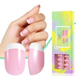 Elegante französische falsche Nägel Maniküre Nagelspitzen Full Cover DIY Kunst Werkzeug Für Persönliche Verbesserung Rosa Falsche Nägel von ASHLUYAK