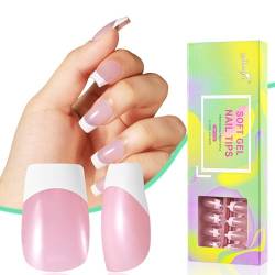 Elegante französische falsche Nägel Maniküre Nagelspitzen Full Cover DIY Kunst Werkzeug Für Persönliche Verbesserung Rosa Falsche Nägel von ASHLUYAK