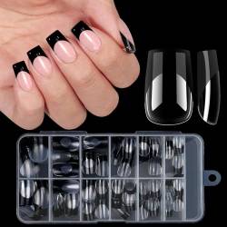 Versatile Press On Nails French Tip Square Fake Nails Full Cover False Nails For Nail Extensions Press On Nails Square von ASHLUYAK