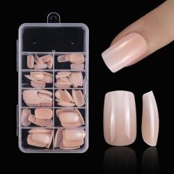 Wiederverwendbare mittelgroße quadratische Nägel, vielseitig und langlebig, für Frauen und Mädchen, Nagelverlängerungen von ASHLUYAK