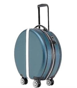 ASHSDI Koffer Reisekoffer Trolley 18-Zoll-Handgepäck-Rundkoffer Mit Rollen, Tragbarer Gepäckkoffer, Kariert Boardcase Handgepäck (Color : B, Size : 18inch) von ASHSDI