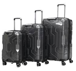 ASHSDI Koffer Reisekoffer Trolley 3-teiliges Gepäckset, Großraumkoffer, Handgepäck, TSA-Zollkoffer Boardcase Handgepäck (Color : G, Size : 20+24+28in) von ASHSDI