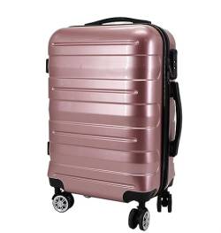 ASHSDI Koffer Reisekoffer Trolley Aufgegebenes Hardside-Gepäck Mit 4 Spinnerrädern, Leichter Koffer Für Männer Und Frauen Boardcase Handgepäck (Color : Rose Gold, Size : 24inch) von ASHSDI