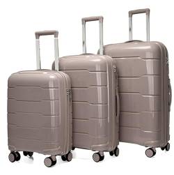 ASHSDI Koffer Reisekoffer Trolley Gepäcksets 3-teilige Koffer Mit Rollen, Erweiterbar Und Leicht Für Unterwegs Boardcase Handgepäck (Color : E, Size : 20+24+28 in) von ASHSDI