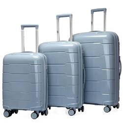ASHSDI Koffer Reisekoffer Trolley Gepäcksets 3-teilige Koffer Mit Rollen, Erweiterbar Und Leicht Für Unterwegs Boardcase Handgepäck (Color : K, Size : 20+24+28 in) von ASHSDI