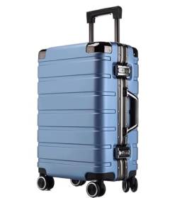 ASHSDI Koffer Reisekoffer Trolley Hartschalenkoffer, Karierter Gepäckkoffer Mit Spinnerrädern Für Damen Und Herren Boardcase Handgepäck (Color : F, Size : 24") von ASHSDI