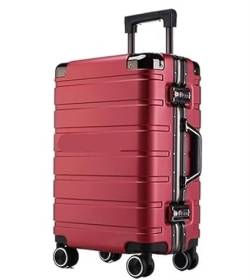 ASHSDI Koffer Reisekoffer Trolley Koffer, Zweireihig, Mit Drehbaren Rädern, Tragbares Reisegepäck, Koffer Mit Zwei Zahlenschlössern Boardcase Handgepäck (Color : C, Size : 26inch) von ASHSDI