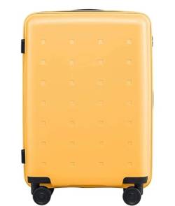 ASHSDI Koffer Reisekoffer Trolley Robuster Hartschalen-Reisekoffer Mit 8 Spinnerrädern Und Zollcode-Schloss Boardcase Handgepäck (Color : Yellow, Size : 24inch) von ASHSDI