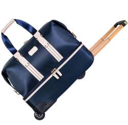 Koffer Reisekoffer Trolley 20-Zoll-Reisekoffer, Doppellagige Kleidung, Reisetasche, Abriebfester Koffer Boardcase Handgepäck (Color : A, Size : 20inch) von ASHSDI