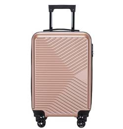 Koffer Reisekoffer Trolley Aufgegebener Gepäckkoffer Mit Rollen, Hartschalenkoffer, 20-Zoll-Gepäck Mit Spinnerrädern Boardcase Handgepäck (Color : A, Size : 20inch) von ASHSDI