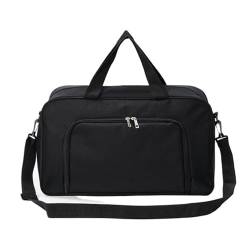 Reisetasche Sporttasche 18-Zoll-Reisetasche, Oxford-Stoff, Wochenende, Übernachtung, Sporttasche Für Herren, Handgepäck Kliniktasche Geburt (Color : Black, Size : 46 * 20 * 27cm) von ASHSDI