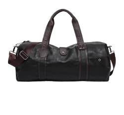 Reisetasche Sporttasche 19 Zoll Vintage Kunstleder Reisetasche Sporttasche Für Männer Frauen Wasserdicht Kliniktasche Geburt (Color : A, Size : 500 * 280 * 260mm) von ASHSDI