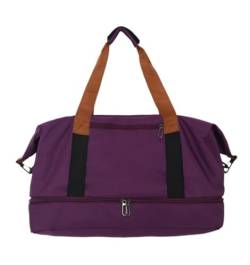 Reisetasche Sporttasche Wochenendtasche Für Damen Mit Schuhfach, Reisetasche Aus Oxford-Stoff Für Die Nacht Kliniktasche Geburt (Color : B, Size : 61 * 27 * 32 cm) von ASHSDI