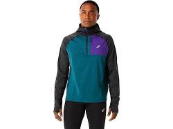 ASICS Herren Winter Run Ls Hoodie Tunika zum Stillen, Velvet Pine Heather/Performance Black, XL von ASICS