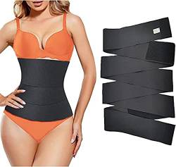 ASKSA Snatch Me Up Bandage Wrap Waist Trainer für Damen Bauchwickelgürtel Verstellbare Größe Bauchweg Shaper Invisibele Taillenband (4M) von ASKSA