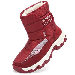 ASOCO DREAM Schneestiefel Damen Warm Gefütterte Winterstiefel Winter Wasserdicht Winddicht Outdoor Rutschfest Winterschuhe,Rot,40 EU von ASOCO DREAM