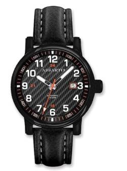 ASSARTO Watches Automatikuhr Herren 8101BK/S-BlackCarbon, Masterpiece-Series, Automatikuhr mit Schweizer ETA 2824-2 Werk und Carbonzifferblatt von ASSARTO