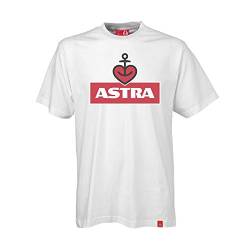 ASTRA Herren T-Shirt Weiss, Oberteil für Herren, Basic-Shirt mit Herzanker-Aufdruck, Männer, lässige Herren-Bekleidung (S) von ASTRA