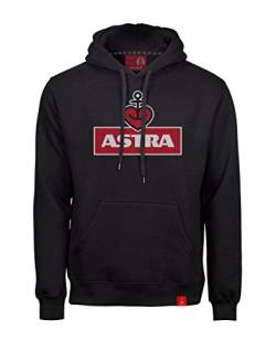 ASTRA Hoodie Herzanker Unisex, Sweater in Schwarz, sportlicher Kapuzen-Pullover mit Logo-Print auf Brust & Kapuze, Pulli für Männer & Frauen in 3XL von ASTRA