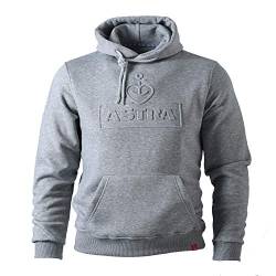 ASTRA Hoodie Unisex, mit geprägtem Herzanker-Motiv, bequemer Pullover mit Kapuze, Cooler Kapuzen-Pulli, für Damen & Herren, Grauer Sweater aus St.Pauli (M) von ASTRA