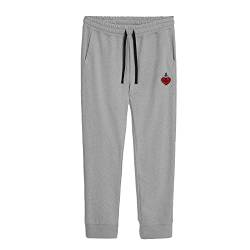 ASTRA Jogginghose Joggingpants mit Herzanker Stick, grau-meliert, für Männer und Frauen, mit Liebe genäht, St. Pauli im Herzen (XS) von ASTRA