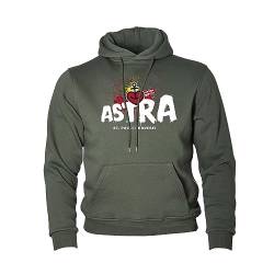 ASTRA St. Pauli Brauerei Hoodie Unisex, Sweater in Oliv, sportlicher Kapuzen-Pullover mit Logo-Print auf Brust & Kapuze, Pulli für Männer & Frauen (as3, Alpha, l, Regular, Regular) von ASTRA