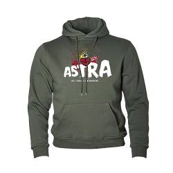 ASTRA St. Pauli Brauerei Hoodie Unisex, Sweater in Oliv, sportlicher Kapuzen-Pullover mit Logo-Print auf Brust & Kapuze, Pulli für Männer & Frauen (as3, Alpha, m, Regular, Regular) von ASTRA