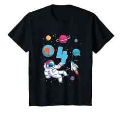 Kinder Astronaut 4. Geburtstag Weltraum Jungen 4 Jahre Raumschiff T-Shirt von ASTRONAUT KINDERGEBURTSTAG GESCHENK 2 - 8 JAHRE