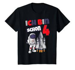Kinder 4. Geburtstag Astronaut 4 Jahre Weltraum Für Jungen T-Shirt von ASTRONAUT KINDERGEBURTSTAG GESCHENKE