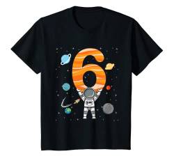 Kinder Astronaut Shirt 6. Geburtstag Weltraum Für Jungen 6 Jahre T-Shirt von ASTRONAUT KINDERGEBURTSTAG GESCHENKE