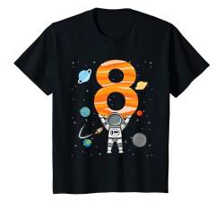 Kinder Astronaut Shirt 8. Geburtstag Weltraum Für Jungen 8 Jahre T-Shirt von ASTRONAUT KINDERGEBURTSTAG GESCHENKE