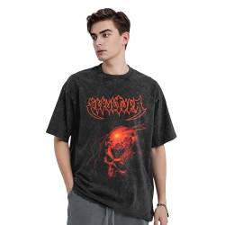 Sepultura Roots Herren Schwarz Vintage T-Shirt Kurzarm Neuheit Baumwolle T Shirt Für Männer Rundhals Tshirt Fans Merch Tee Top von ASVIL