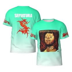 Sepultura Roots Logo Herren Schwarz T-Shirt Sommer Kurzarm Neuheit T Shirt Für Männer Rundhals Tshirt Fans Merch Tee Tops Band von ASVIL