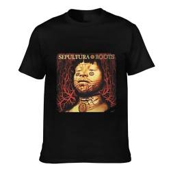 Sepultura Roots Logo Herren T-Shirt Sommer Kurzarm Neuheit T Shirt Für Männer Lässig Rundhals Fans Merch Baumwolle Tee Tops von ASVIL